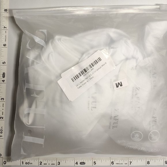 NWT ZAFUL Medium Front Tie Bandeau White bikini set - Picture 3 of 6